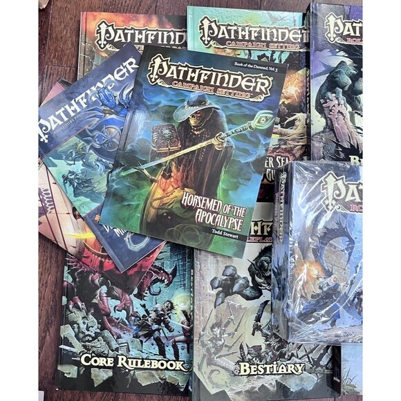 Paizo Pathfinder Beginner Box Books HC Lot of 10 Roleplaying RPG Rulebook Guides - Picture 2 of 8